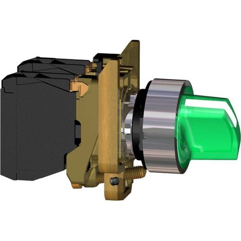 SEL 230V grüne LED-Lampe mit doppeltem NO+NC-Kontakt und hoher Energieeffizienz.
