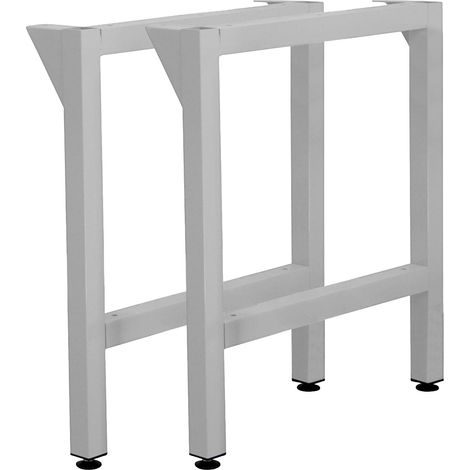 ADB Werkbankfuß 2er Set Gestell Stützfuß für Werkbänke 700x850mm Lichtgrau (1/4)