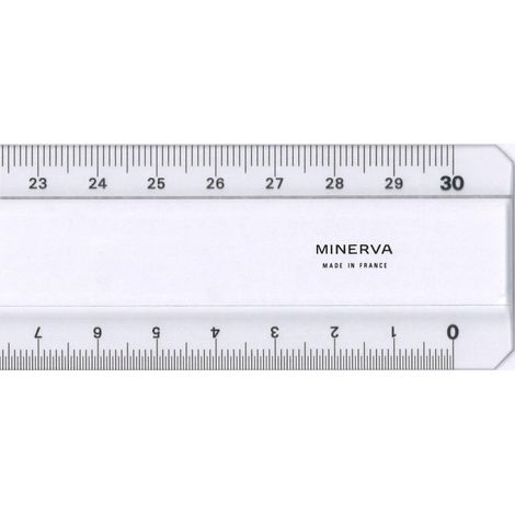 Riga Piana Trasparente Minerva 50 cm Precisione