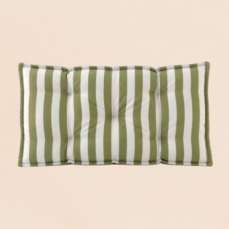 Matelas de sol outdoor déperlant rayé vert, blanc 110x70cm