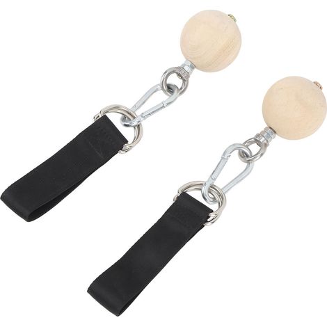 Lot de 2 ballons de traction en acier inoxydable et pin, pour l'entraînement de la force et la santé. (1/5)