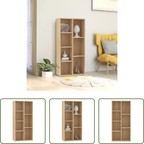 Étagère décorative - Bibliothèque Chêne Sonoma 50x25x106 cm Bois d’ingénierie (1/5)