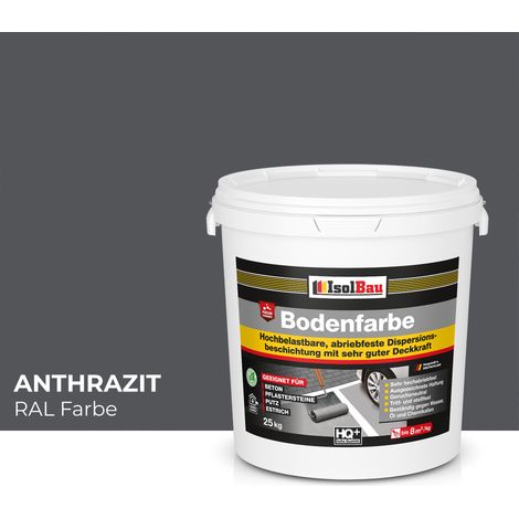 Pintura vial IsolBau para hormigón, color antracita, 25 kg (1/5)