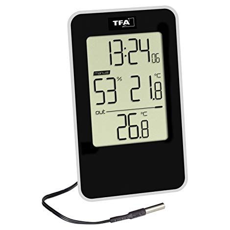 TFA Dostmann Thermo-hygromètre noir 30.5048.01 (1/3)