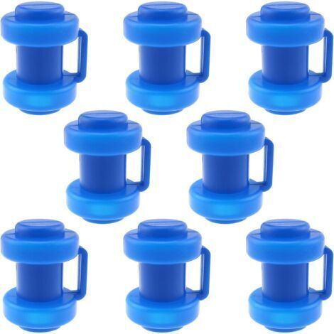 Juego de 8 tapones para postes de trampolín, tapones para extremos de postes de red, tapones azules para tubos de trampolín, tapones de plástico PP de 70 mm/2,75 pulgadas, aptos para todo tipo de tram (1/4)