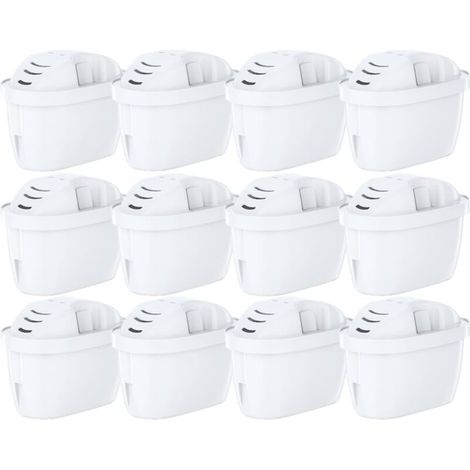lot de 12 Cartouches filtrantes pour l’eau, Compatibles avec les filtres Brita Maxtra+, Aquaphor, Dafi, et carafes filtrantes – Filtration au charbon actif (12) (1/5)
