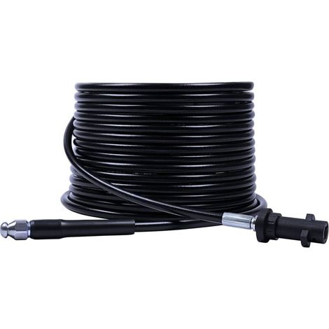 Déboucheur pour nettoyeur haute pression Kärcher, sonde de débouchage pour nettoyeurs haute pression Kärcher séries K2, K3, K4, K5 et K7, déboucheur Kärcher 220 bars, 10 m, noir (1/5)