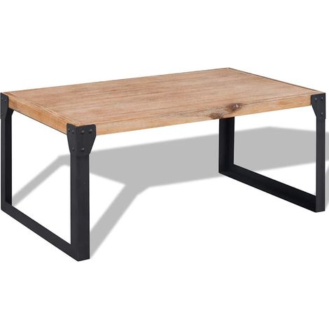 Mesa de centro de madera maciza de acacia 100x60x45 cm vidaXL (1/5)