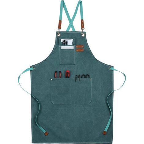 Tablier de travail en toile, Tablier de travail multifonction avec 3 Poches À Outils (1/5)