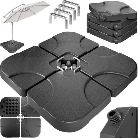 Set de 4 lestes pour parasol – Remplissage eau 60 L ou sable 80 kg – HDPE résistant – Connecteurs métalliques – Stabilité maximale – Idéal pour parasol déporté (1/5)