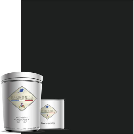 Peinture résine époxy 0,75L BRILLANT 10m² Noir Absolu Vodounô