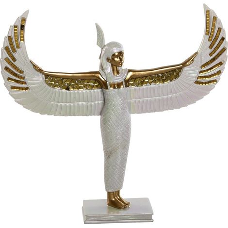 Figura Resina 34X7X34 Isis Iridiscente Blanco (1/4)