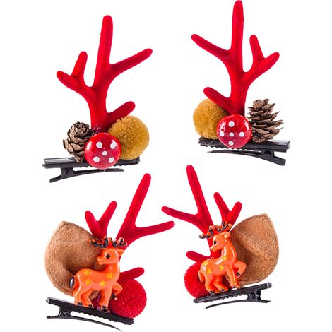 Pommes de pin cerf de Noël en forme d'orignal (1/4)