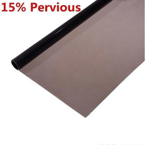 Film pour vitres de voiture 300x50cm, pare-brise, protection solaire, rétroviseurs latéraux, isolation, protection UV, autocollant perméable à 15% (1/5)