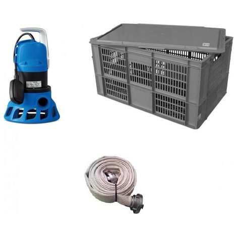 Kit complet motopompe immergée Floody1000 caisse de transport + flexible (1/2)