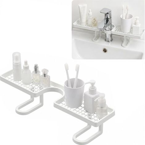 Estante organizador para grifo de fregadero, para colocar detrás del fregadero. (1/5)