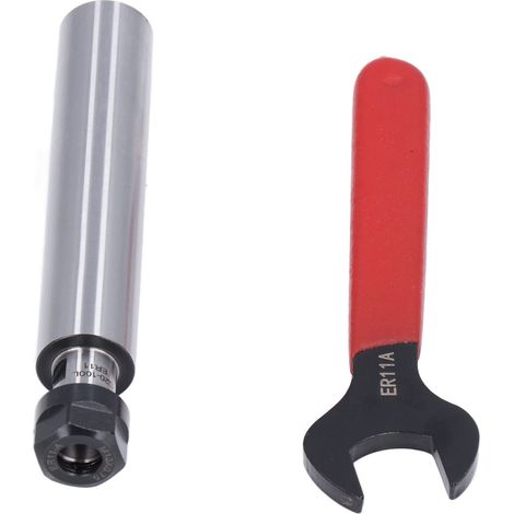 Lot de 2 Porte-Pince Extension C20 pour Défonceuse, Tige Droite avec Clé, C20-ER11A-100L, Longueur de Queue 100mm (1/5)