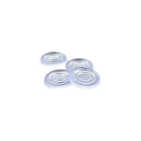 50 protectores de mesa de cristal, almohadillas de goma, discos de plástico para mesas de cristal, protectores adhesivos redondos transparentes - Crezuo