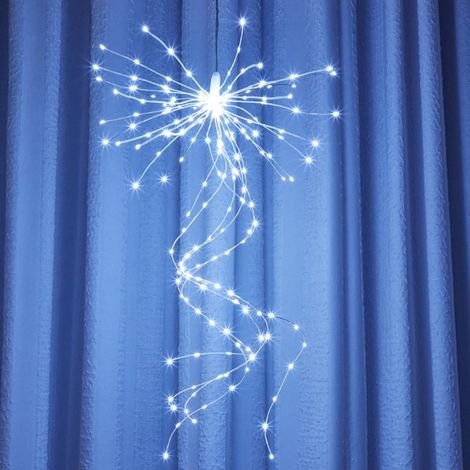 Luci decorative a LED Toivize effetto fuochi d'artificio - Rame - 200 LED - Bianco caldo - Telecomando - IP65 - 8 modalità - Funzionamento a batteria - 5 m - Decorazione da giardino (1/5)