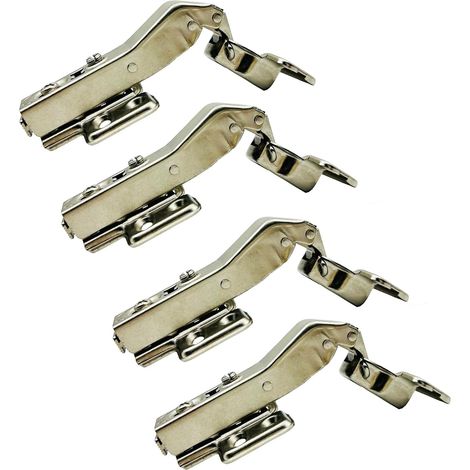 45 Degré Charnière d'Angle 35mm avec Amortisseur pour Porte Multi-latérale Charnières à Fermeture Douce pour Portes Angulaires Pliantes de Placard Meubles Cuisine Lot de 4 (1/5)