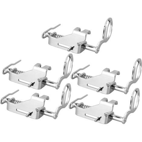 Pied de Biche Argenté en Fer 5 Pièces pour Machine à Coudre pour Broderie et Ourlets Stabilité Optimale sur Tissus Glissants comme Sequins et Chiffon (1/5)