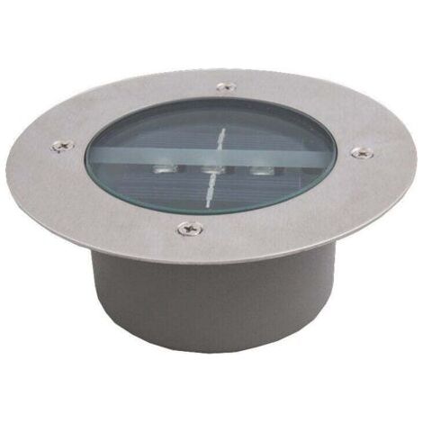 Pair Solar-Gartenleuchten für den Außenbereich, 4er-Pack mit 3 LED-Spots, IP65 wasserdicht, dekorative Rasenbeleuchtung für Wege, Terrassen, Gärten und Einfahrten (rund, kaltweiß)
