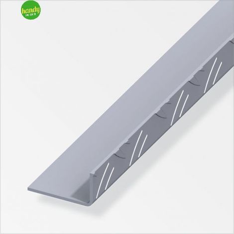Profilo angolare striato Alfer Aluminium alluminio 3,55x6,5cm lungh. 1m (1/2)