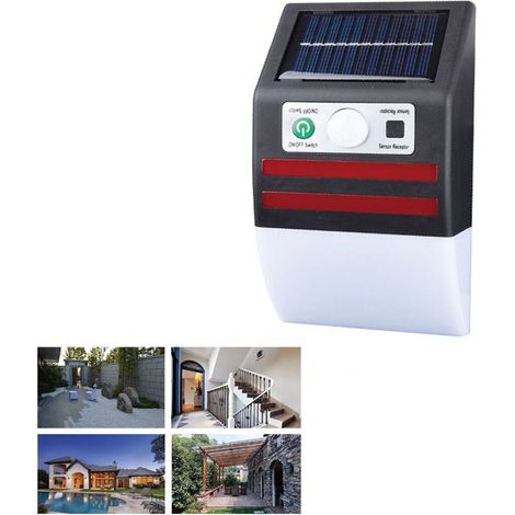 SOLAR-WANDLEUCHTE FÜR DEN AUßENBEREICH, LED-SPOTLIGHT MIT BEWEGUNGSMELDER, SCHUTZART IP65, TE-