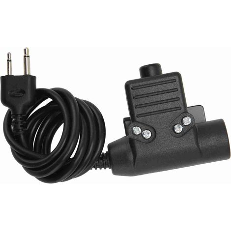 Adaptateur PTT U94, câble PU renforcé, câble adaptateur militaire Push-to-Talk avec connecteur à 2 broches pour radio Vertex et ICOM (1/5)