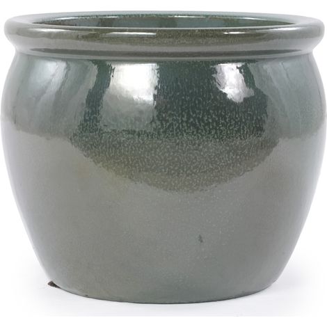 GagaPot de fleur en ceramique Ø 23 cm bleu vert antique (1/5)
