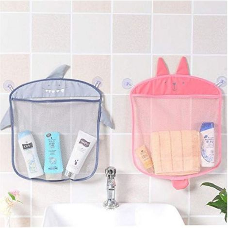 Rangement de jouets de bain Salle de bain Ventouses puissantes Support mural Organisateur Panier de douche Sac de jouets de douc (1/4)