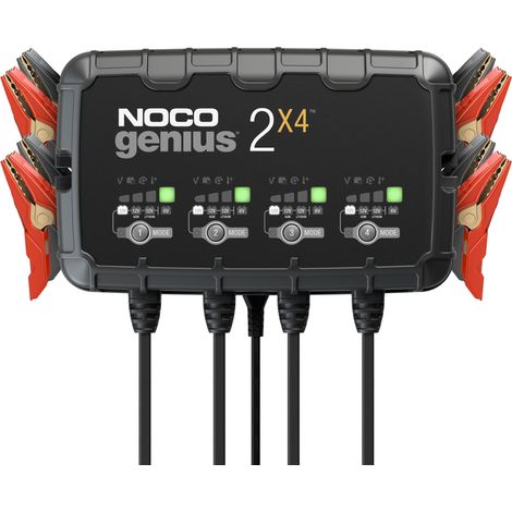 Chargeur NOCO GENIUS2X4 4 sorties 2A 6V/12V Compatible batteries Plomb, Gel, AGM, Lithium (1/2)