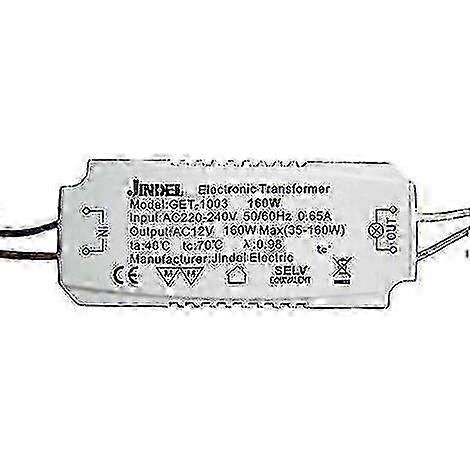 Convertisseur d'alimentation halogène 160 W AC 230 V vers 12 V pour Jindel Get-1003 hwy
