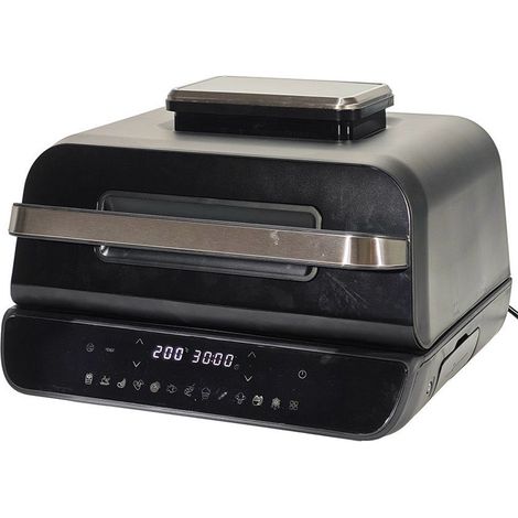 TRADE SHOP - Friggitrice Ad Aria Multifunzione Con Grill 3.8lt 1800w Cestello 4.5lt Con Luce Oblò -