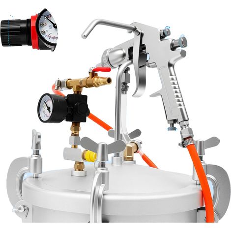 Système de pulvérisation de peinture, capacité de 10 litres, pression de 45-60 PSI, buse robuste, compatible avec les aquarelles et les teintures (1/5)