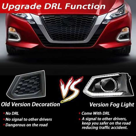 1 pair of dual-color daytime running lights, turn signals, and front fog lights suitable for 2019-2022 Nissan Teana (1/4)