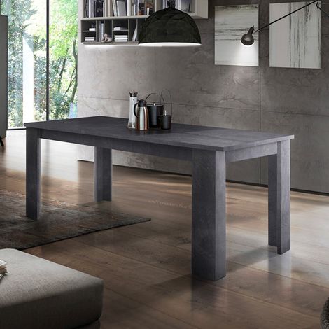 Mesa de comedor extensible 140-190 x 90 cm sala de estar pizarra Jesi Mile (1/5)