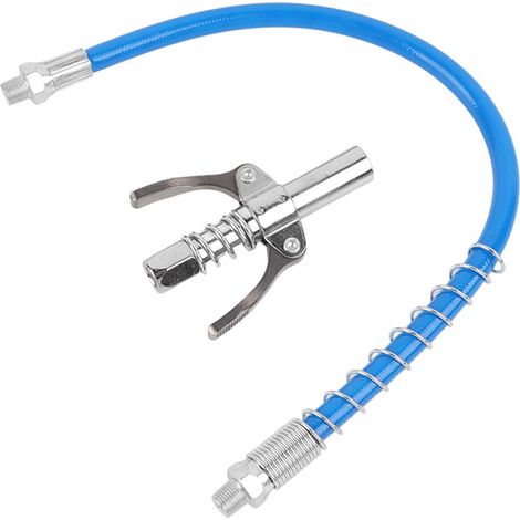 Pompe à graisse avec flexible 40cm, embout à verrouillage haute pression, pistolet double poignée pour graissage, buse de lubrification (1/5)