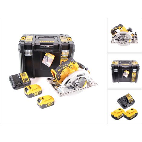 Sierra circular a batería DeWalt DCS 572 P2 18 V 184 x 16 mm + 2 baterías de 5,0 Ah + cargador + T-STAK