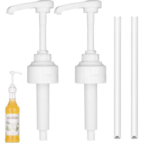 2-teilige Siruppumpe für Monin Sirupspenderpumpe mit wiederverwendbarem Schlauch, 10-ml-Dosierpumpe für Monin 700-ml-Sirupflaschen (1/5)