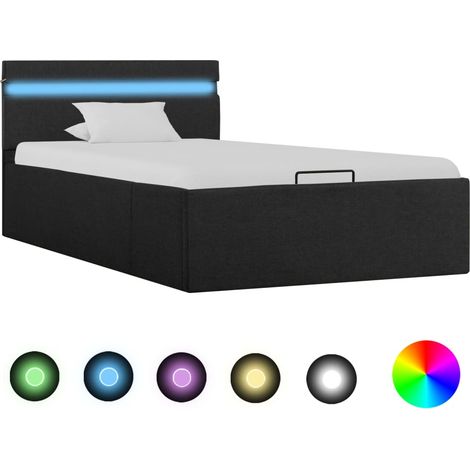 Cadre de lit à rangement hydraulique sans matelas 100x200 cm vidaXL (1/5)
