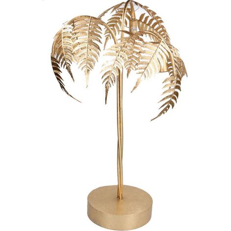 Goldene palmenförmige Lampe h80 cm