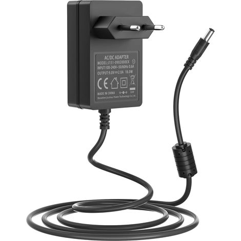 Alimentation 9V 2A pour Cordon d’Alimentation de Platine, Compatible avec Le Tourne-Disque Portable CR8005A Series I II III (1/5)