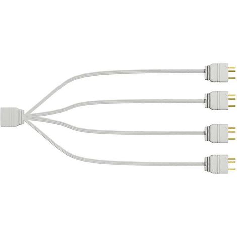 Câble répartiteur ARGB 5 V 3 broches 1 vers 3 / 1 vers 4 pour boîtier d'ordinateur, refroidisseur de processeur - Un vers quatre