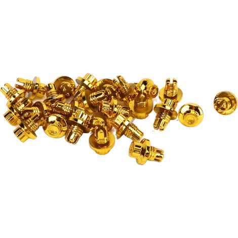 25 rivets de jante dorés en ABS pour jantes de la série AH DS. (1/5)