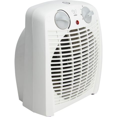 DIO, Termoventilatore Portatile da 2000 W, Termostato Regolabile, 2 Potenze di Riscaldamento, 3 Modalità, Compatto e Leggero per Camera da Letto, Ufficio, Bagno, Bianco (1/5)