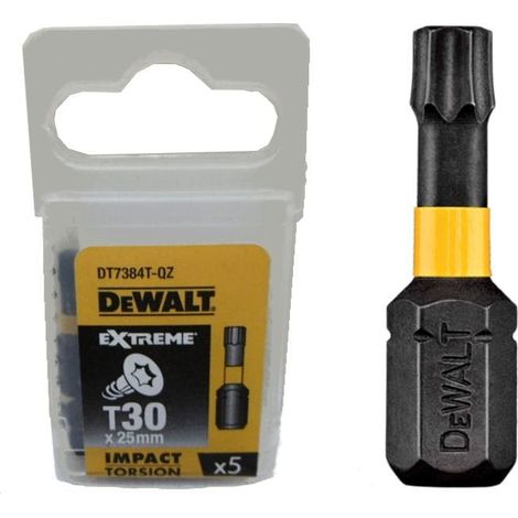 Punta per avvitatore a impulsi Dewalt T30x50 / 5 pezzi Torsione ad impatto estremo