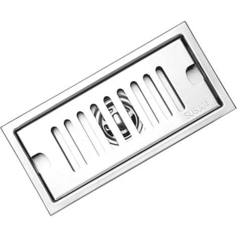 Bonde de douche longue en acier inoxydable, anti-odeurs, amovible, pour salle de bain et hôtel, 20 cm, évacuation centrale (1/5)