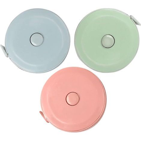 3 Pièces Metre Ruban Couture, 1.5m Metre Couture Souple Ruban à Mesurer Rétractable Pour Regime Couture Tailleur Couturiere (1/5)