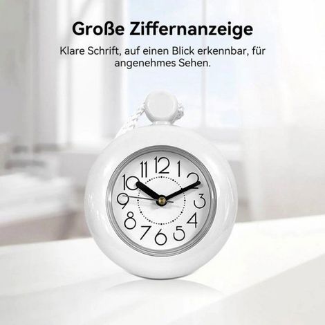 Horloge étanche murale - - Étanche - Design compact - Mouvement à quartz - Utilisation salle de bain et cuisine Femeo